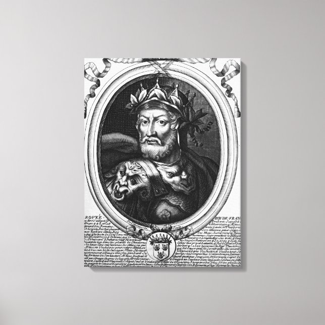 Portrait of Merovech  King of the Salian Franks Canvas Print (Front)