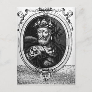 Portrait of Merovech  King of the Salian Franks Postcard
