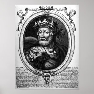 Portrait of Merovech King of the Salian Franks Poster