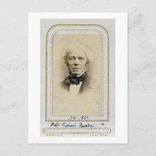 Portrait of Michael Faraday (1791-1867) (albumen p Postcard