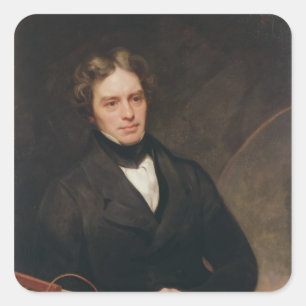 Portrait of Michael Faraday  1841-42 Square Sticker