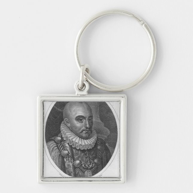 Portrait of Michel de Montaigne Key Ring (Front)