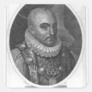 Portrait of Michel de Montaigne Square Sticker