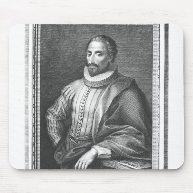 Portrait of Miguel de Cervantes Saavedra Mouse Mat (Front)
