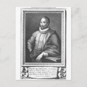 Portrait of Miguel de Cervantes Saavedra Postcard