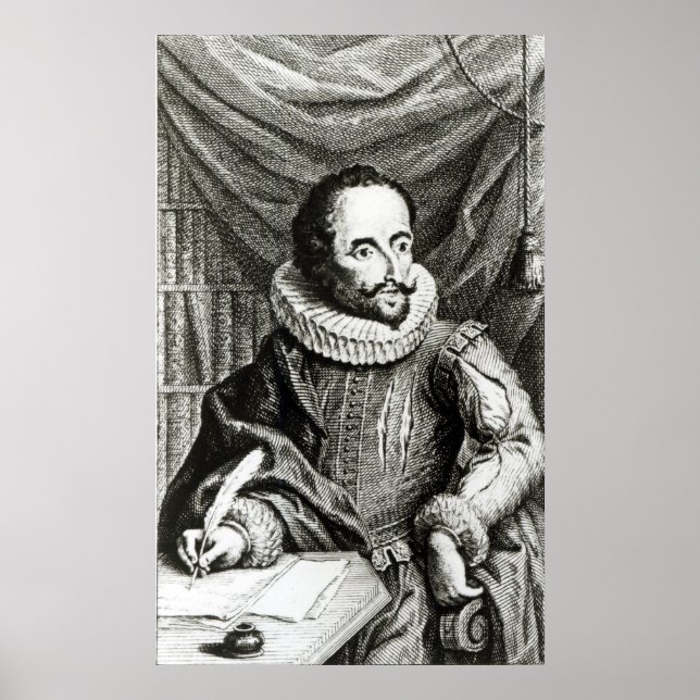 Portrait of Miguel de Cervantes Saavedra Poster (Front)