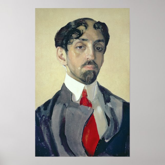 Portrait of Mikhail Kuzmin , 1909 Poster (Front)