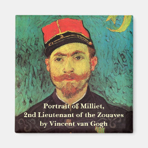 Portrait of Milliet, The Lover by Vincent van Gogh Magnet