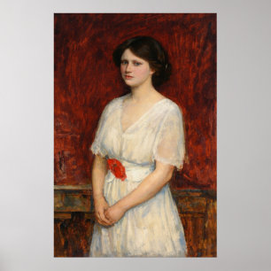 Portrait of Miss Claire Kenworthy by Waterhouse Poster