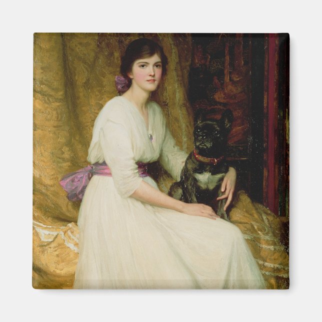 Portrait of Miss Dorothy Dicksee Magnet (Front)