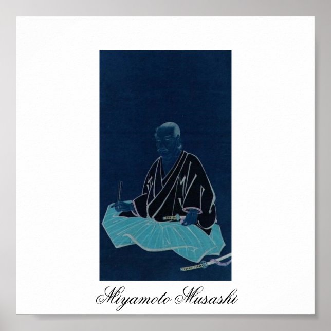 Portrait of Miyamoto Musashi. Edo Period. Poster (Front)