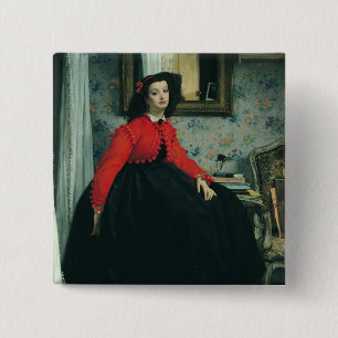 Portrait of Mlle. L.L. 1864 15 Cm Square Badge