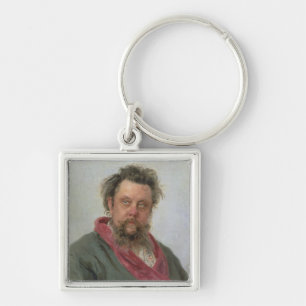 Portrait of Modest Petrovich Moussorgsky 1881 Key Ring