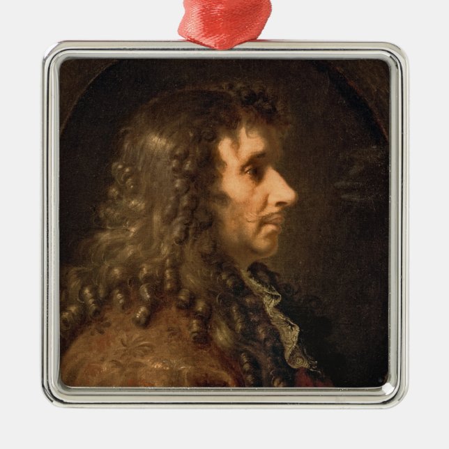 Portrait of Moliere  1660 Metal Tree Decoration (Front)