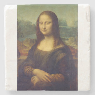 Portrait of Mona Lisa del Giocondo by Leonardo da  Stone Coaster