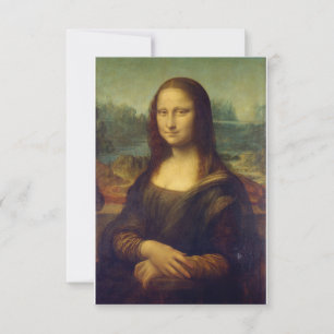 Portrait of Mona Lisa del Giocondo by Leonardo da Thank You Card