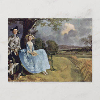 Portrait Of Mr. And Mrs. Andrews By Thomas Gainsbo Postcard