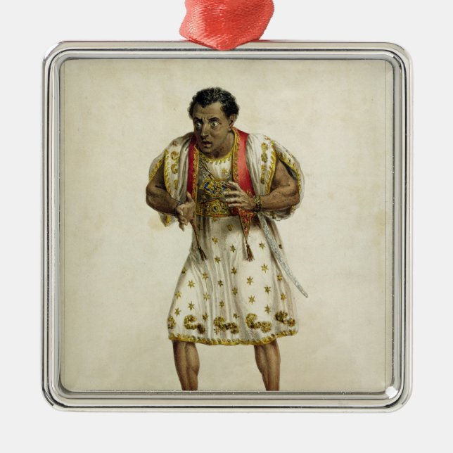 Portrait of Mr Edmund Kean  as Othello Metal Tree Decoration (Front)