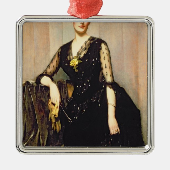 Portrait of Mrs. Agnes Williamson Metal Tree Decoration (Front)
