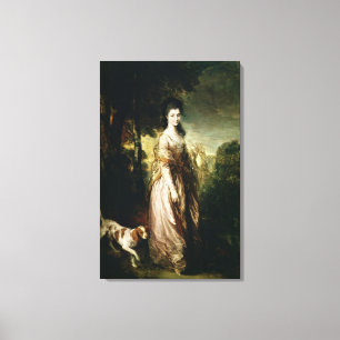 Portrait of Mrs. Lowndes-Stone  c.1775 Canvas Print