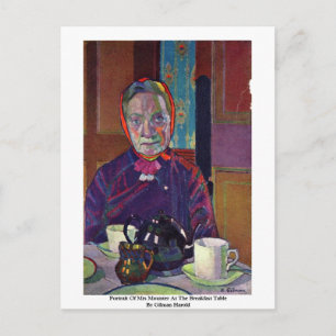 Portrait Of Mrs Mounter At The Breakfast Table Postcard
