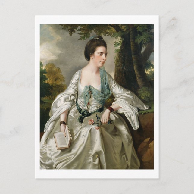 Portrait of Mrs Nicholas Ashton, nee Mary Warburto Postcard (Front)