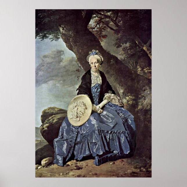 Portrait of Mrs. Oswald by Johann Zoffany Poster (Front)
