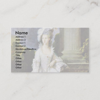 Portrait Of Mrs. Thomas Graham By Thomas Gainsboro Business Card