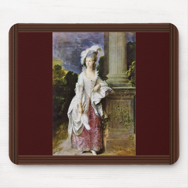 Portrait Of Mrs. Thomas Graham By Thomas Gainsboro Mouse Mat (Front)