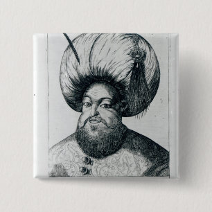 Portrait of Murad III 15 Cm Square Badge