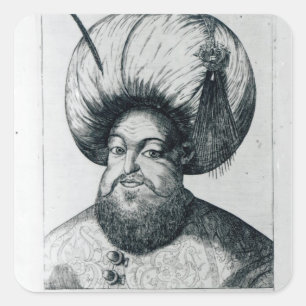 Portrait of Murad III Square Sticker