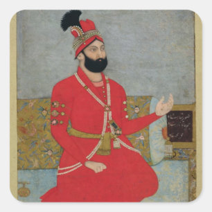 Portrait of Nadir Shah Afshar of Persia (1688-1747 Square Sticker