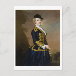Portrait of Nancy Fortesque wearing a dark blue ri Postcard