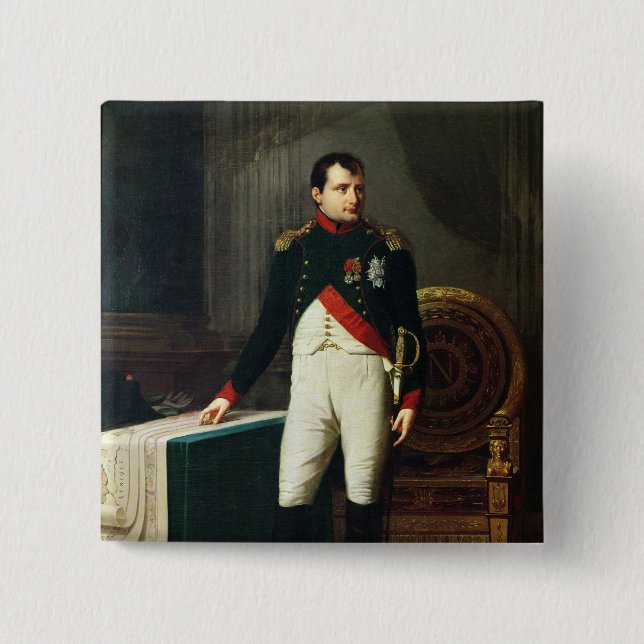 Portrait of Napoleon Bonaparte  1809 15 Cm Square Badge (Front)