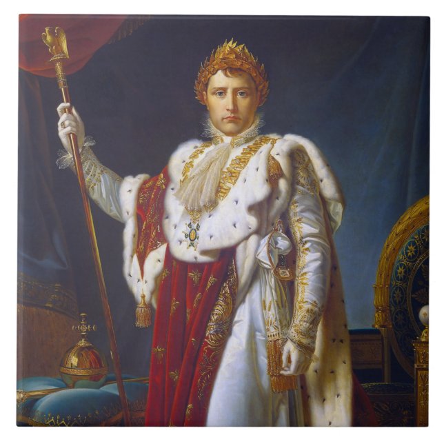 Portrait of Napoleon Bonaparte, Francois Gérard Tile (Front)