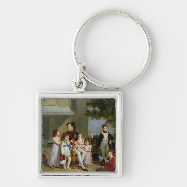 Portrait of Napoleon Bonaparte  with his Nephews Key Ring (Front)