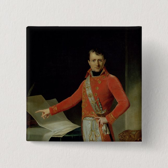 Portrait of Napoleon I 15 Cm Square Badge (Front)