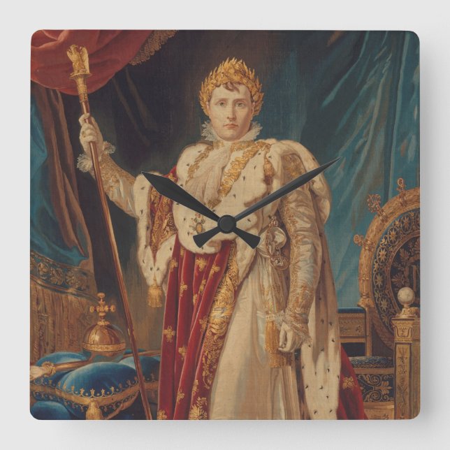 Portrait of Napoleon I | 1808-11 Square Wall Clock (Front)