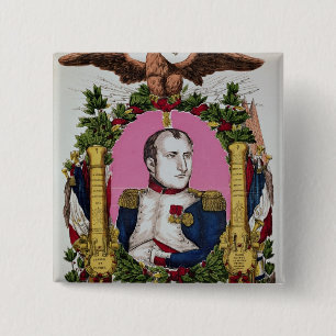 Portrait of Napoleon I in Battle of 15 Cm Square Badge