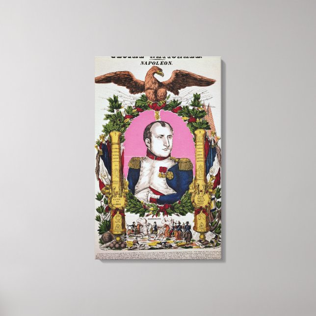 Portrait of Napoleon I  in  Battle of Canvas Print (Front)