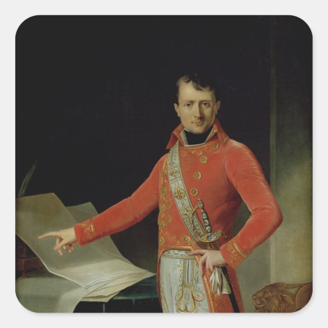 Portrait of Napoleon I Square Sticker (Front)