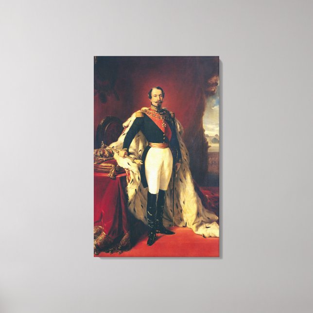 Portrait of Napoleon III  Emperor of France Canvas Print (Front)