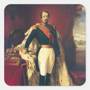 Portrait of Napoleon III  Emperor of France Square Sticker