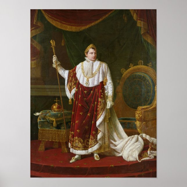 Portrait of Napoleon  in his Coronation Robes Poster (Front)