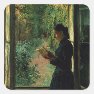 Portrait of Natalia Petrunkevitsin, 1893 Square Sticker