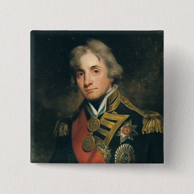 Portrait of Nelson 15 Cm Square Badge (Front)