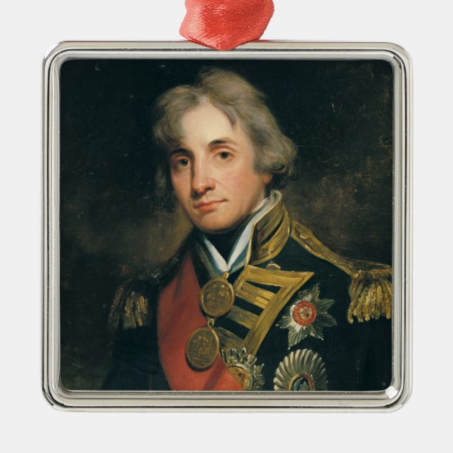 Portrait of Nelson Metal Tree Decoration (Front)