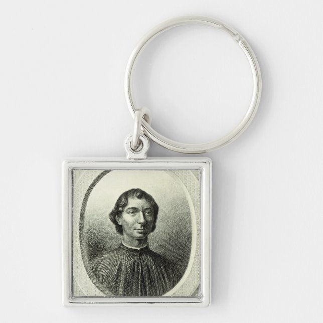Portrait of Niccolo Machiavelli Key Ring (Front)