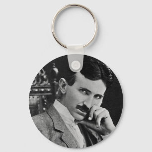 Portrait of Nikola Tesla Key Ring