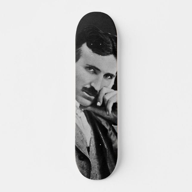 Portrait of Nikola Tesla Skateboard (Front)
